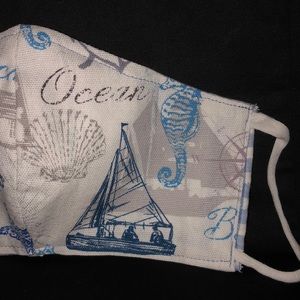 Beach Ocean Nautical Face Mask